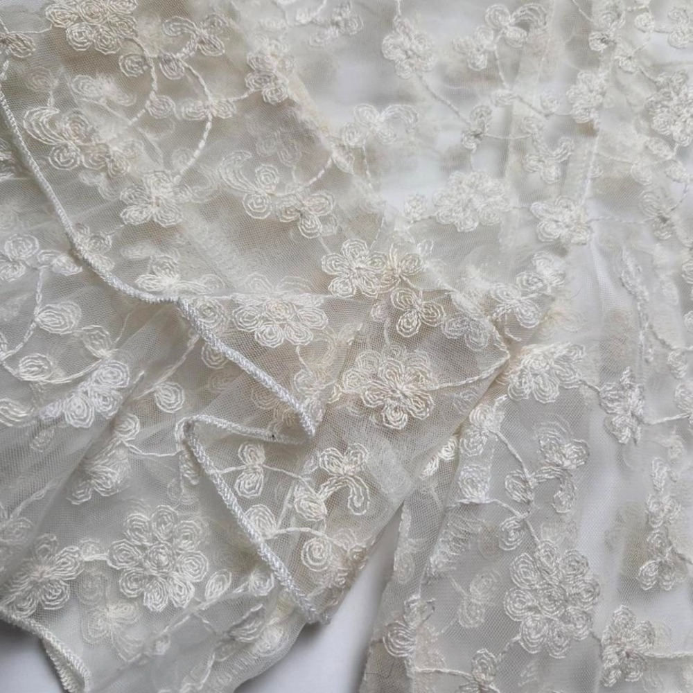 Maurices White See Through Ruffle sleeve top Floral Office Business Size Medium - Picture 3 of 6